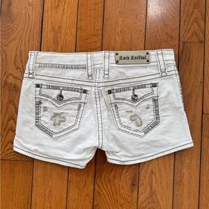 Rock Revival White Denim Shorts - Size 28